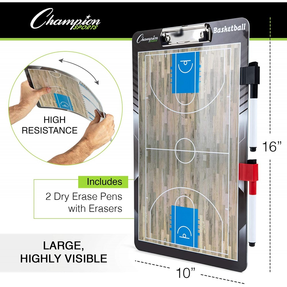 Доска тренерская баскетбольная Champion Basketball Coaching Board 25х40 см