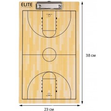 Доска тренерская баскетбольная тактическая Elite Basketball Coaching Board 23х38 см