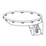 Баскетбольное аммортизационное кольцо Spalding Pro Image Breakaway Rim  45 см с сеткой, болтами (207SCN)