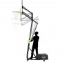 Стойка баскетбольная EXIT Galaxy green-black 230-305 см передвижная на колесах регулируемая (46.05.10.00)