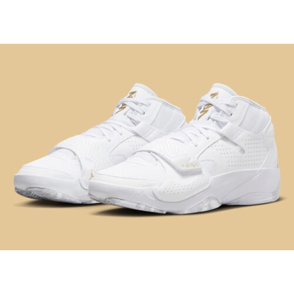 Кроссовки баскетбольные Jordan Zion 2 White Metallic Gold Basketball Shoes (DQ7688-170)