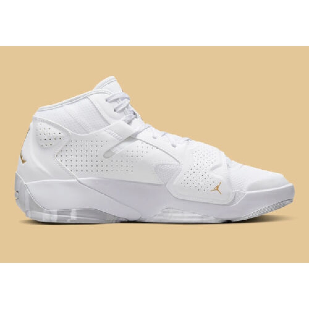 Кроссовки баскетбольные Jordan Zion 2 White Metallic Gold Basketball Shoes (DQ7688-170)
