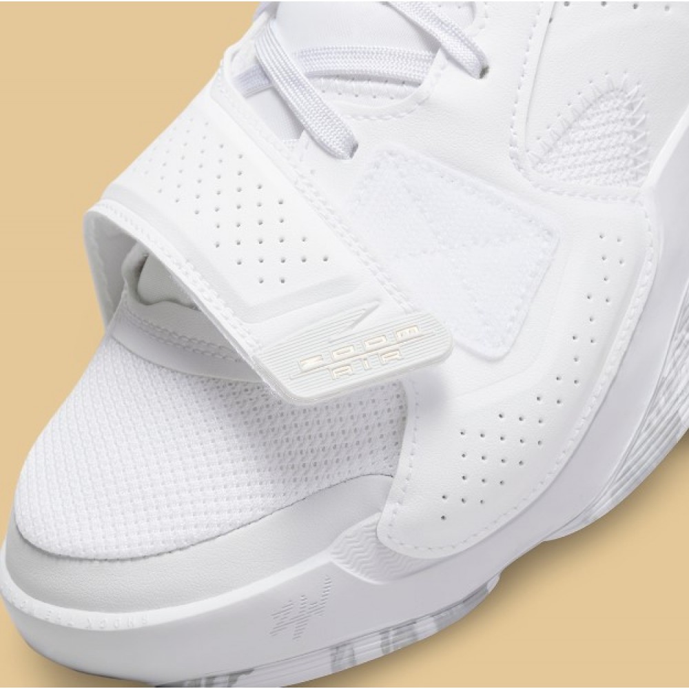 Кроссовки баскетбольные Jordan Zion 2 White Metallic Gold Basketball Shoes (DQ7688-170)