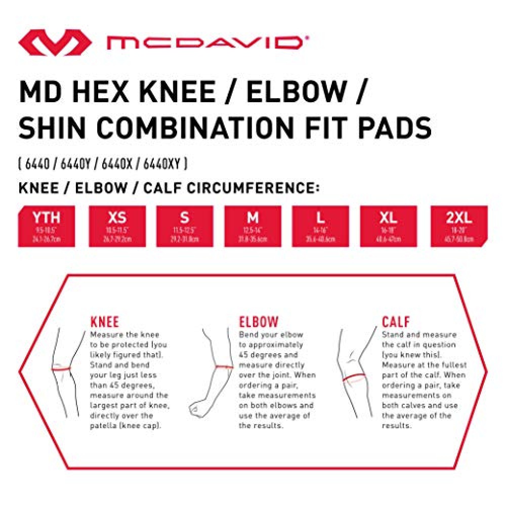 Наколенники баскетбольные McDavid Hex Knee Pads защитные компресионные размер M черные 2 шт. (6440)
