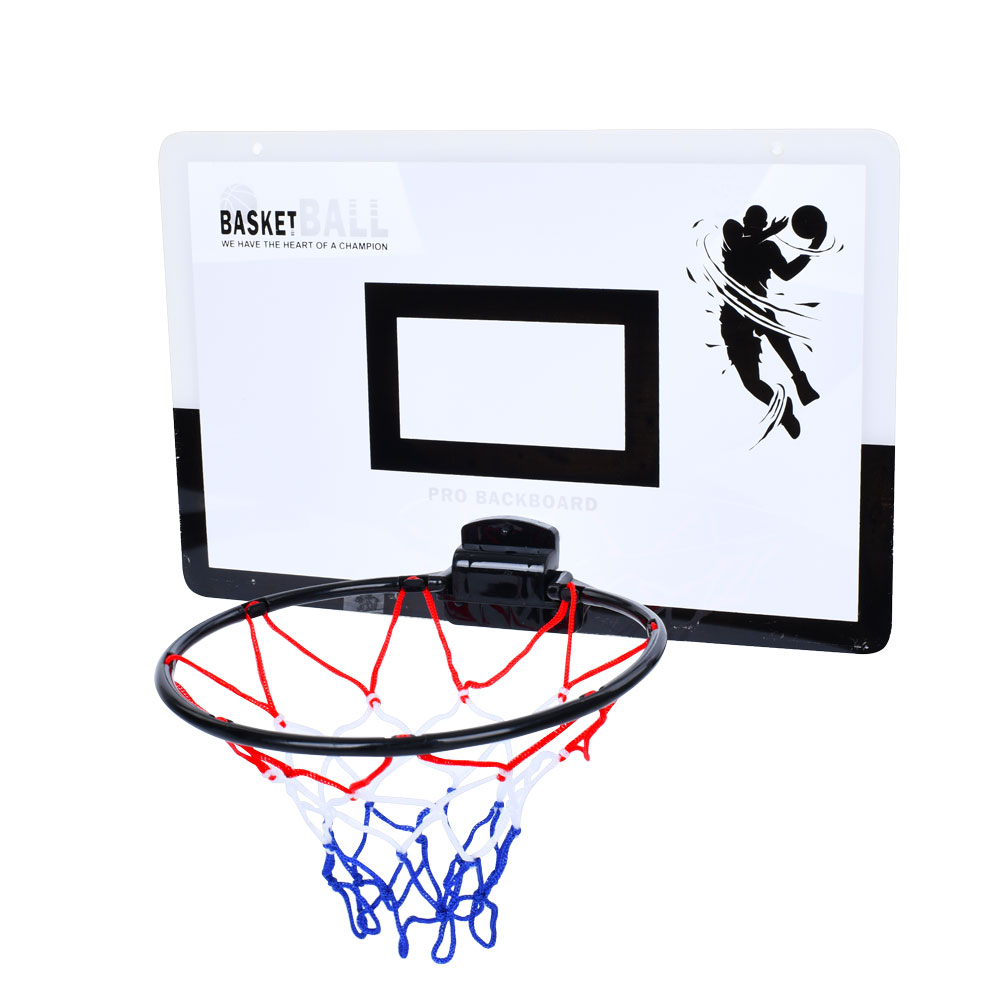 Мини-щит баскетбольный Basketball MiniHoop 40х26 см с кольцом 24 см и сеткой (MR1174)