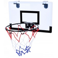 Мини-щит баскетбольный на дверь Basketball MiniHoop 40х30 см с кольцом 24,5 см и сеткой (MR1184)