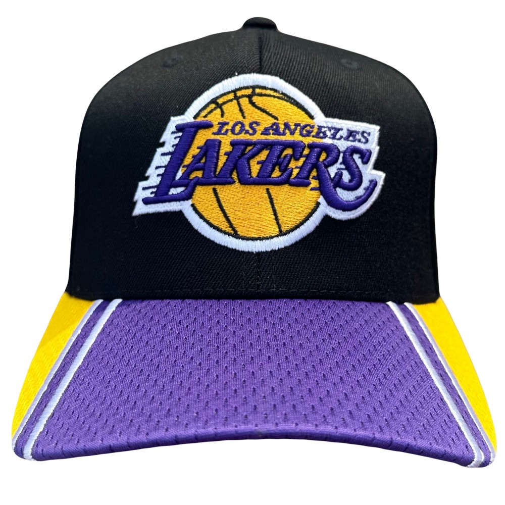 Кепка-бейсболка Mitchell & Ness Los Angeles Lakers Cap (MN-NBA-FA064-LALAKE-BLKYEL)