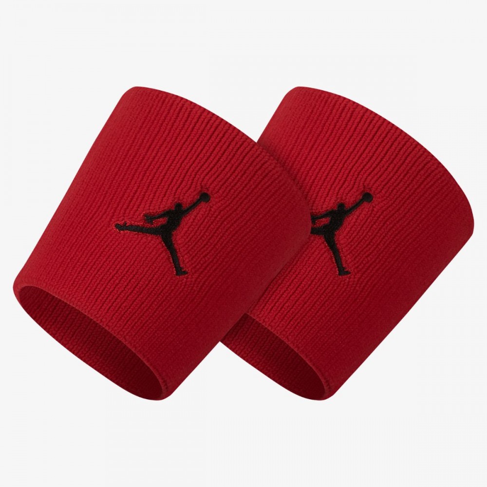 Напульсники баскетбольные Jordan Jumpman Wristbands Red 2 шт. (1 пара) для спорта, игр, тренировок (J.KN.01.605.OS)