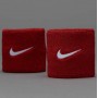 Напульсники Nike Swoosh Wristbands 2 шт. (1 пара) для спорта, игр, тренировок красные (N.NN.04.601.OS)