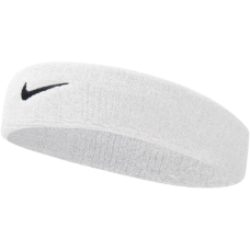Повязка на голову Nike Swoosh Headband хлопок-полиэстер-нейлон белая (N.NN.07.101.OS) 