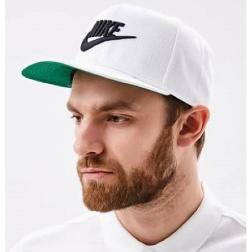 Кепка-бейсболка с прямым козырьком Nike Futura Snapback In White 6-панельный снэпбек (891284-100) 
