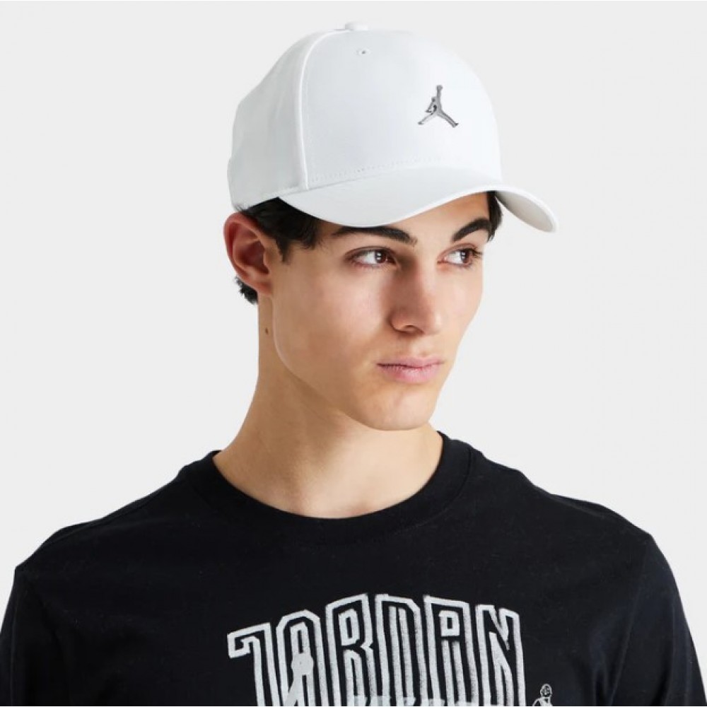 Кепка-бейсболка Nike Jordan Jumpman Classic99 Metal белая (CW6410-100)
