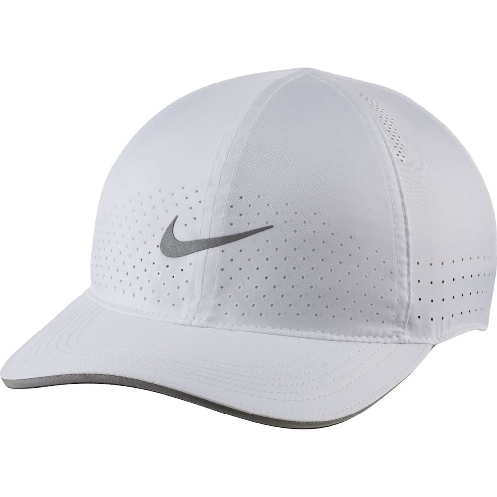 Кепка-бейсболка Nike Dri-FIT Aerobill Featherlight Cap белая для бега (DC3598-100)