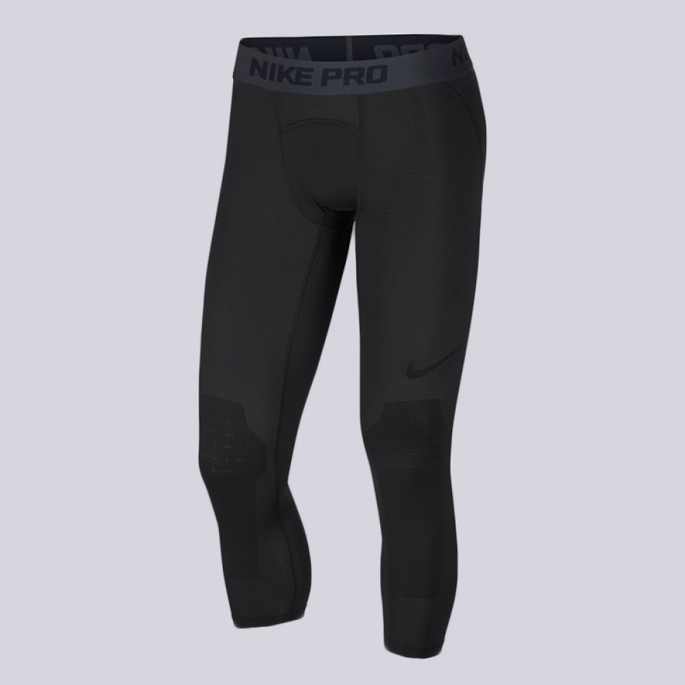 Тайтсы мужские баскетбольные Nike Pro Men's 3/4 Basketball Tights чорные (AT3383-010)