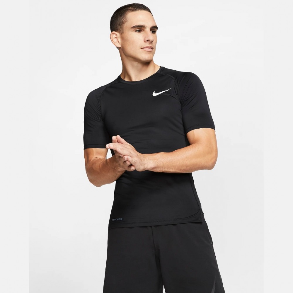 Футболка компресионная мужская Nike Pro Top полиэстер черная (BV5631-010)