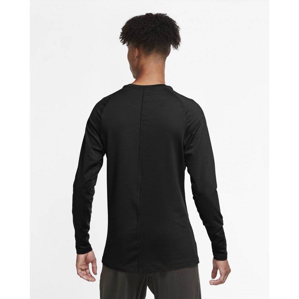 Футболка теплая компресионная Nike Pro Warm Long-Sleeve Top Crew с длинными рукавами(CU6740-010)