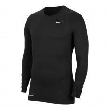 Футболка теплая компресионная Nike Pro Warm Long-Sleeve Top Crew с длинными рукавами(CU6740-010)