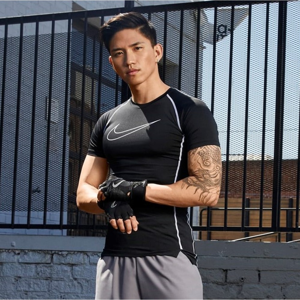 Футболка компресионная мужская Nike Pro Dri-FIT полиэстер черная (DD1992-011)