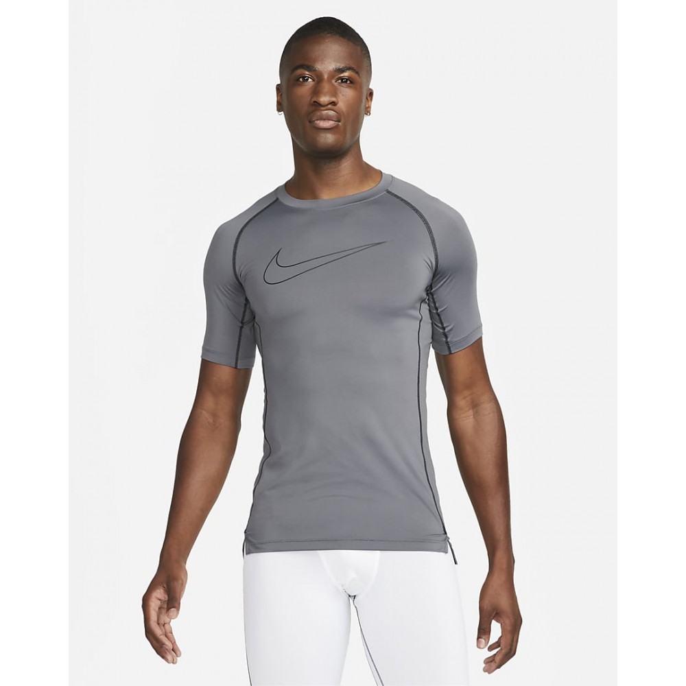 Футболка компресионная мужская Nike Pro Dri-FIT полиэстер серая (DD1992-068)