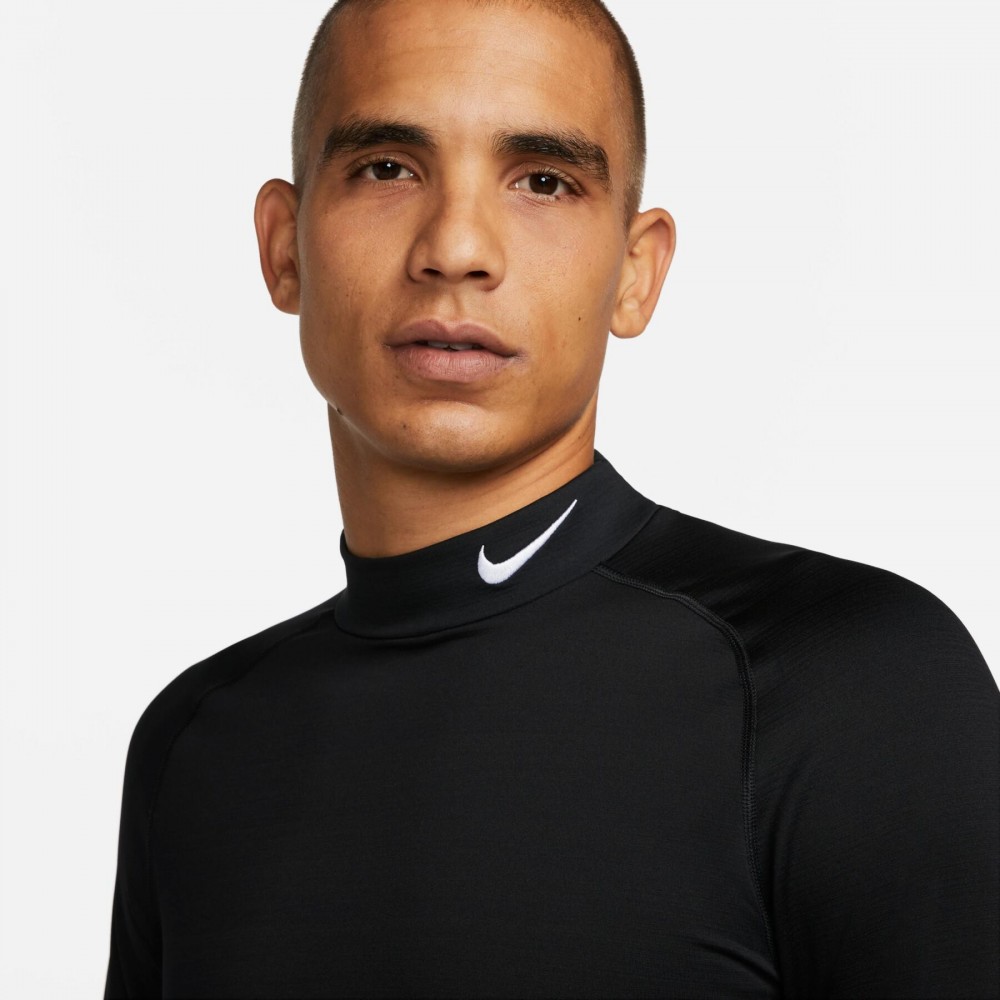 Футболка-лонгслив теплая компресионная Nike Pro Warm Men's Long-Sleeve Mock-Neck Training Top (DQ6607-010)