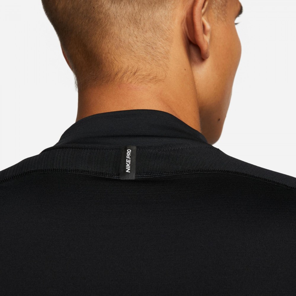 Футболка-лонгслив теплая компресионная Nike Pro Warm Men's Long-Sleeve Mock-Neck Training Top (DQ6607-010)