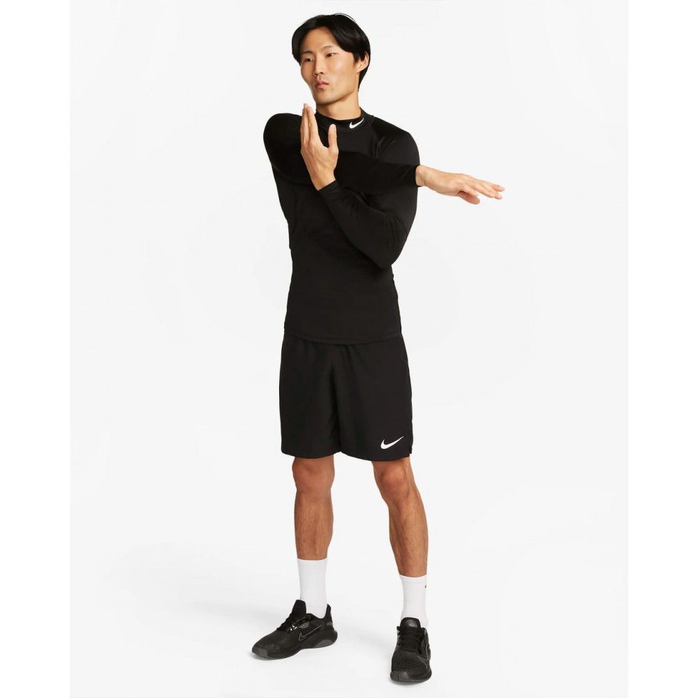 Футболка-лонгслив компресcионная Nike Pro Men's Dri-FIT Fitness Mock-Neck Long-Sleeve Top (FB7908-010)