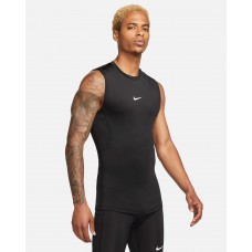 Майка Nike Pro Men's Dri-FIT Tight Sleeveless Top компрессионная мужская черная оригинал (FB7914-010)