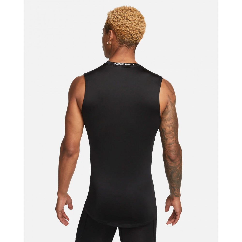 Майка Nike Pro Men's Dri-FIT Tight Sleeveless Top компрессионная мужская черная оригинал (FB7914-010)