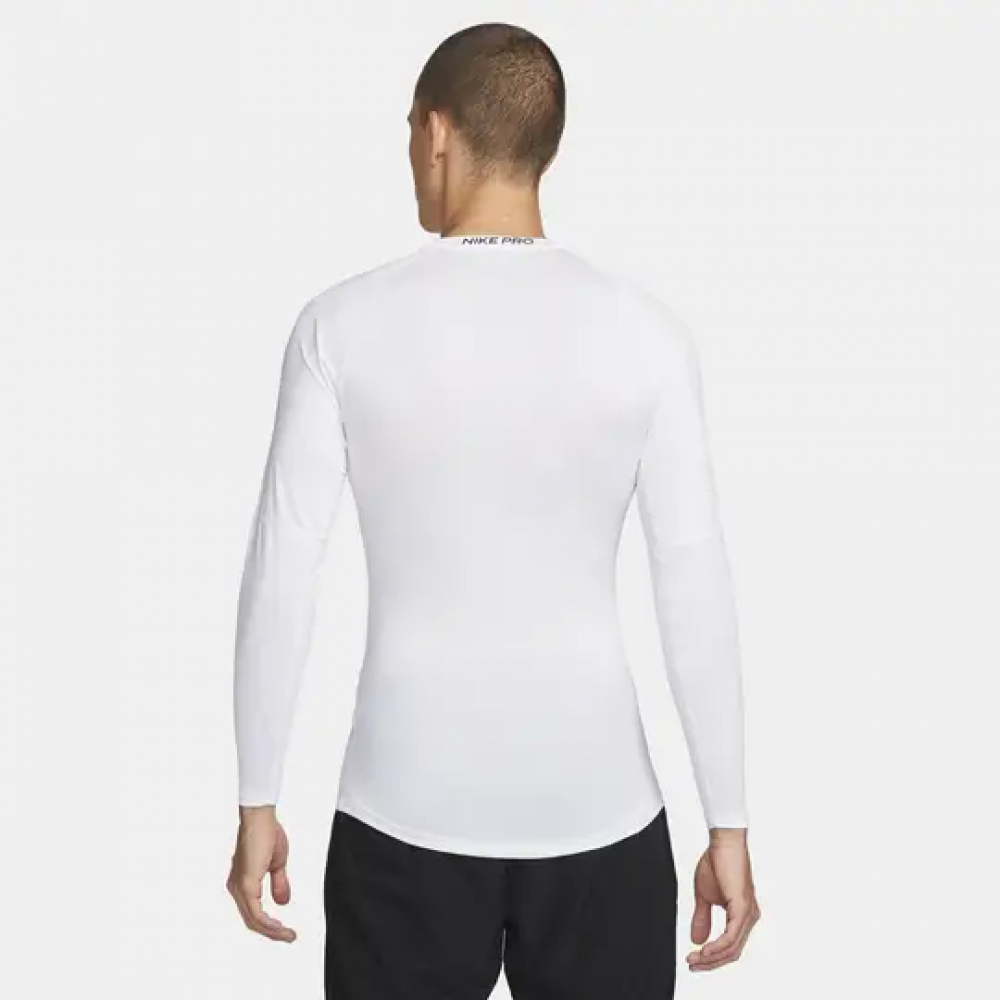Футболка компресионная Nike Pro Men's Dri-FIT Tight Long-Sleeve Fitness Top белая оригинал (FB7919-100)