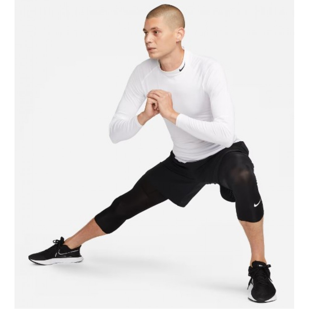 Компрессионные мужские тайтсы Nike Pro Men's Dri-FIT 3/4-Length Fitness Tights черные оригинал (FB7950-010)