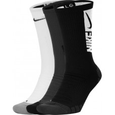 Носки спортивные Nike Everyday Max Cush Crew 3 пары черный-белый-серый (CW0084-904) 