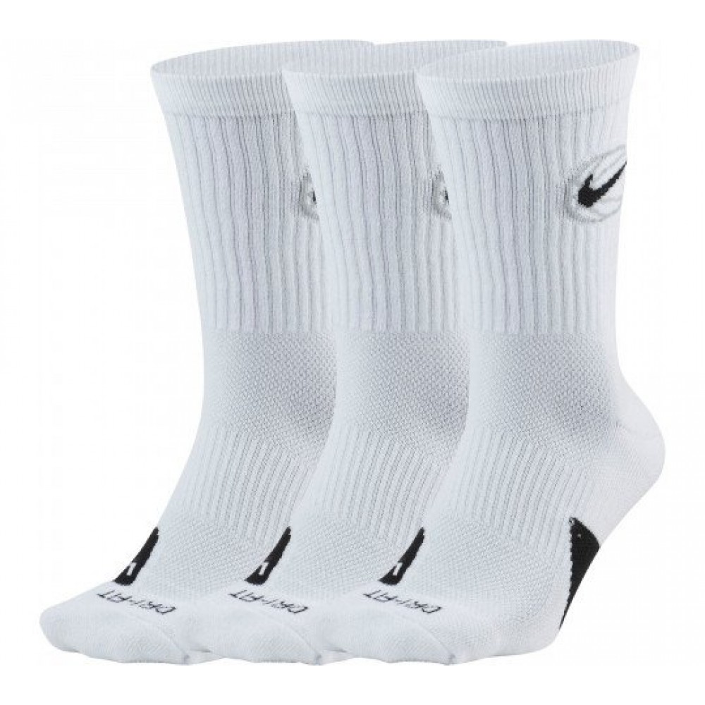 Носки баскетбольные Nike Everyday Crew Basketball Socks 3 пары белые (DA2123-100)