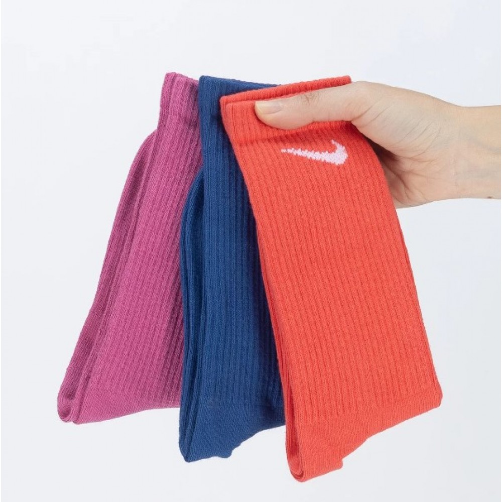 Носки спортивные Nike Everyday Plus Crew 3 пары мультиколор (DC7537-902)