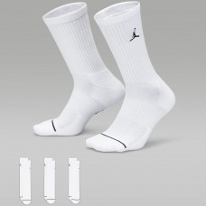 Баскетбольные носки Jordan Everyday Crew Socks 3 пары белые оригинал (DX9632-100)