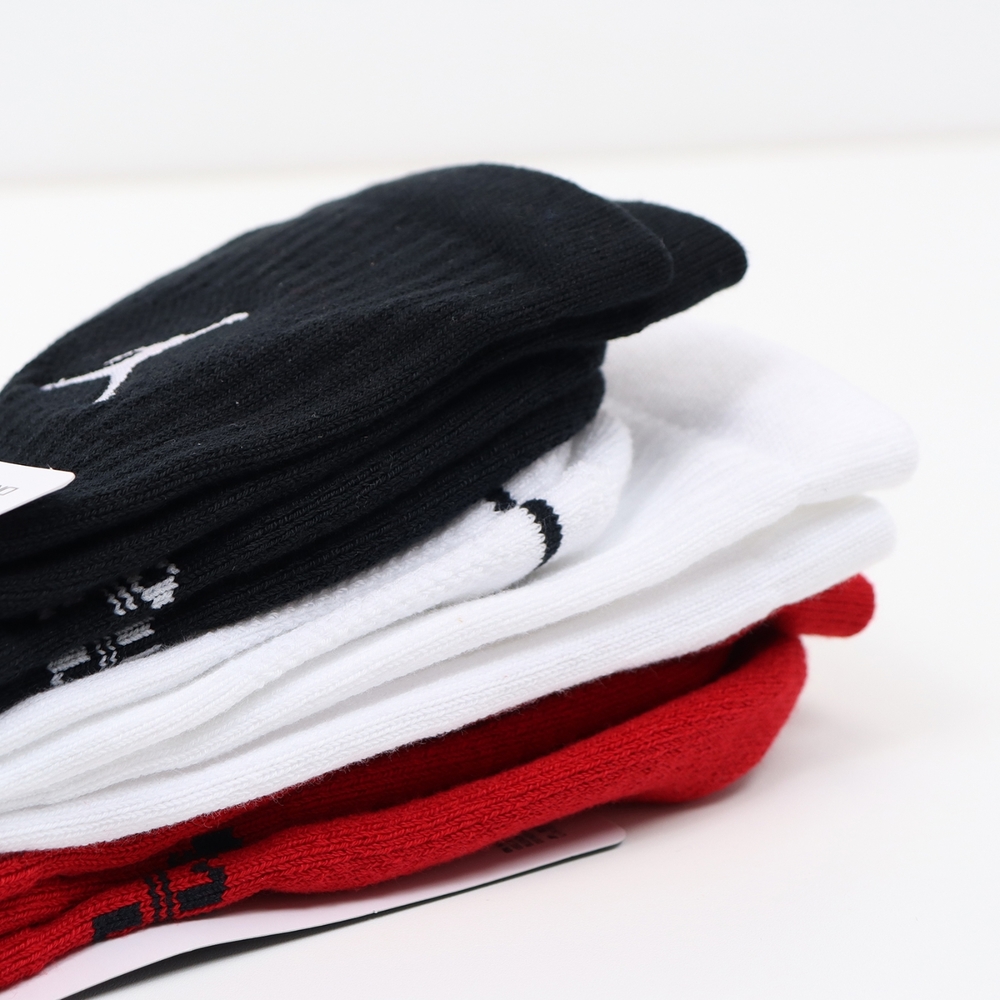 Носки баскетбольные Jordan Everyday Crew Socks для спорта и на каждый день 3 пары (DX9632-902)