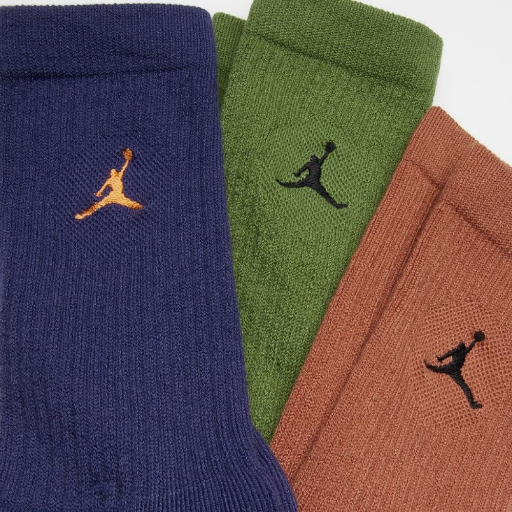 Носки баскетбольные Jordan Everyday Crew Socks для спорта и на каждый день 3 пары (DX9632-912)