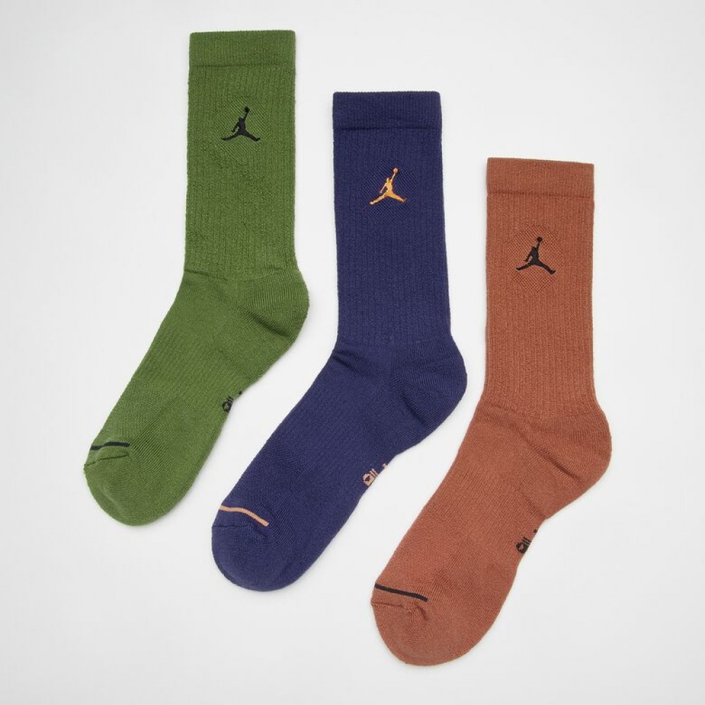 Носки баскетбольные Jordan Everyday Crew Socks для спорта и на каждый день 3 пары (DX9632-912)