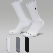 Носки баскетбольные Jordan Джордан Everyday Crew Socks для спорта и на каждый день 3 пары (DX9632-914)
