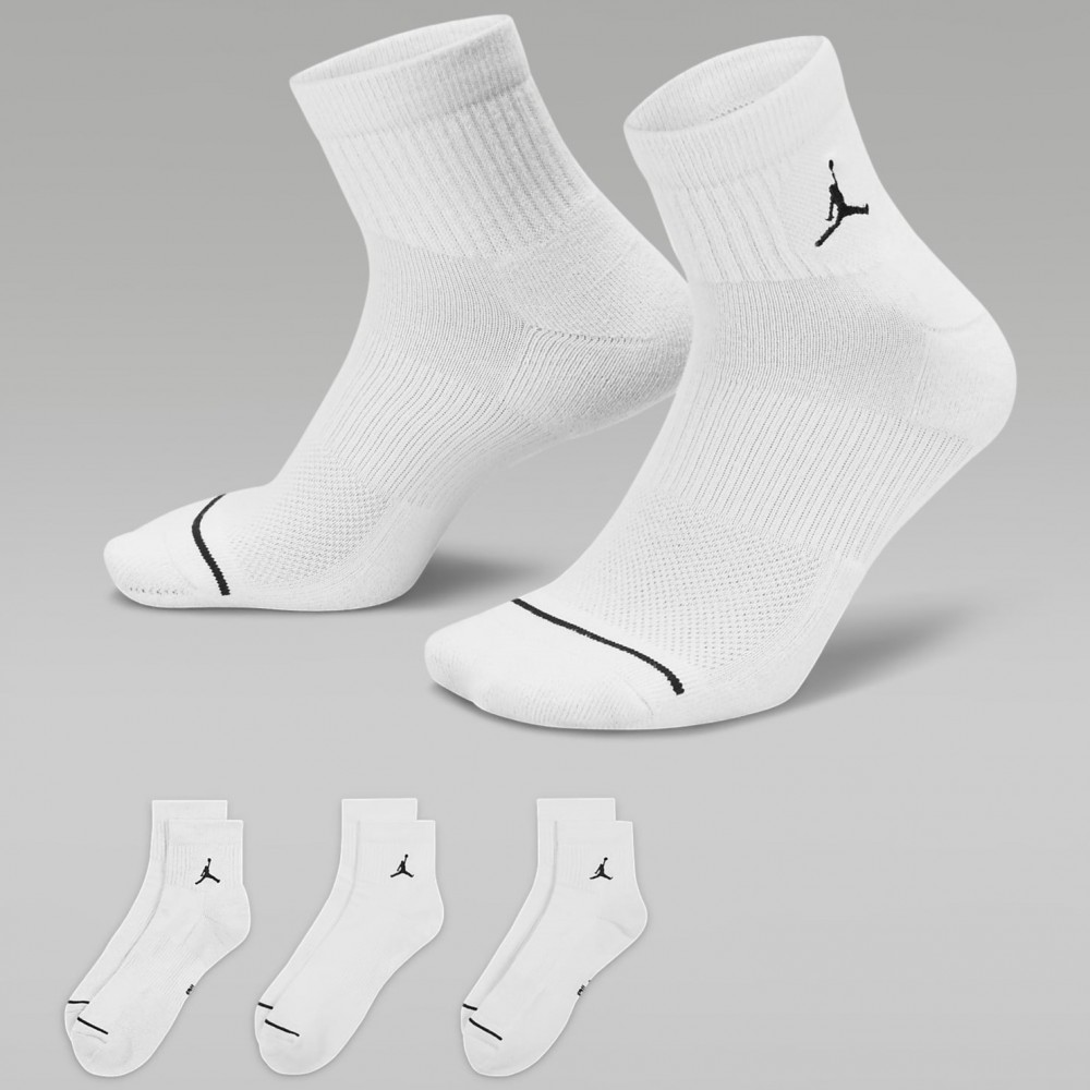Носки баскетбольные Jordan Джордан Everyday Ankle Socks средние 3 пары (DX9655-100)