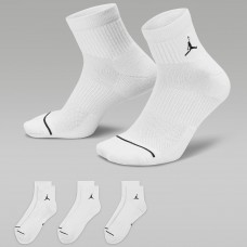Носки баскетбольные Jordan Джордан Everyday Ankle Socks средние 3 пары (DX9655-100)