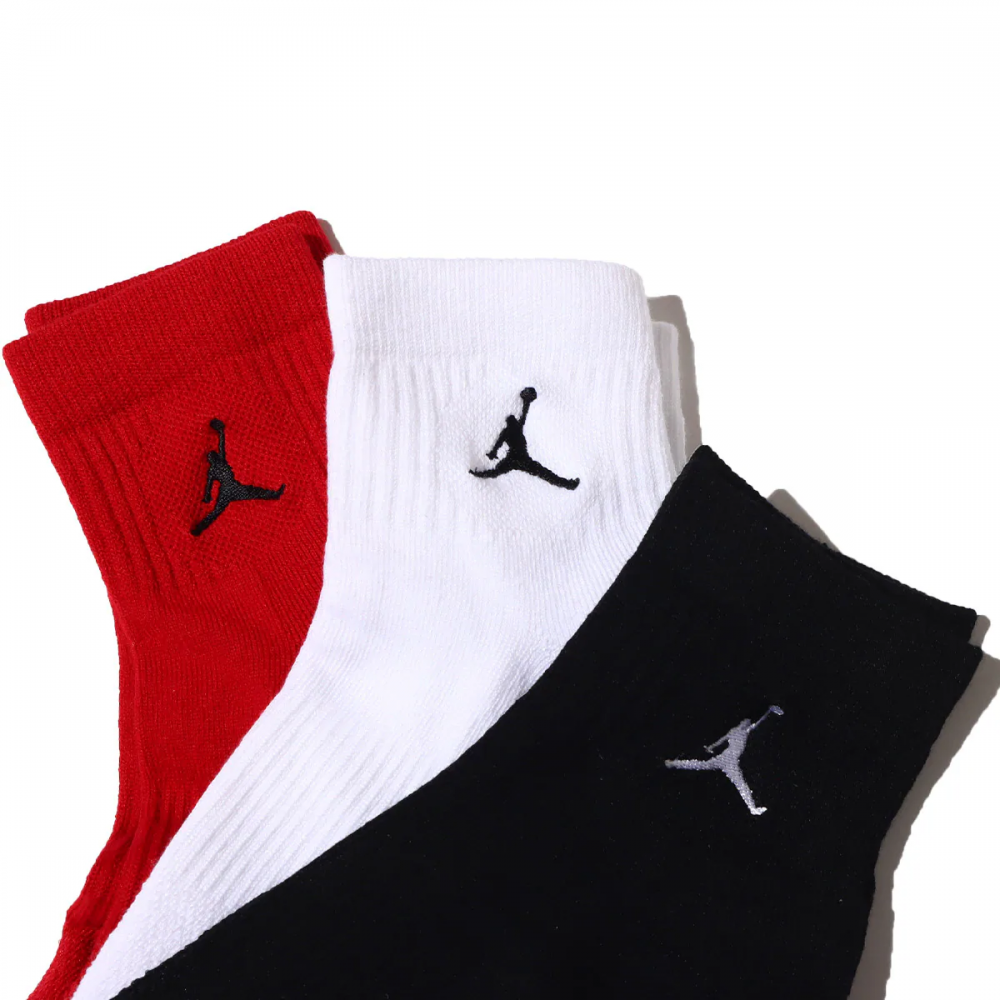 Носки баскетбольные Jordan Джордан Everyday Ankle Socks средние 3 пары (DX9655-902)