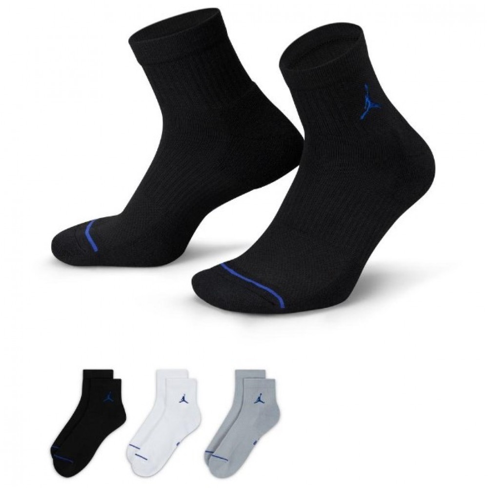 Носки баскетбольные Jordan Everyday Ankle Socks средние 3 пары (DX9655-904)