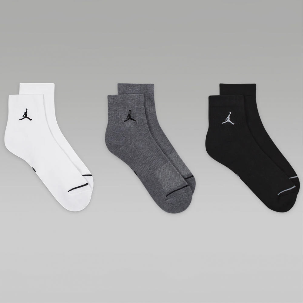 Носки баскетбольные Jordan Джордан Everyday Ankle Socks средние 3 пары (DX9655-911)
