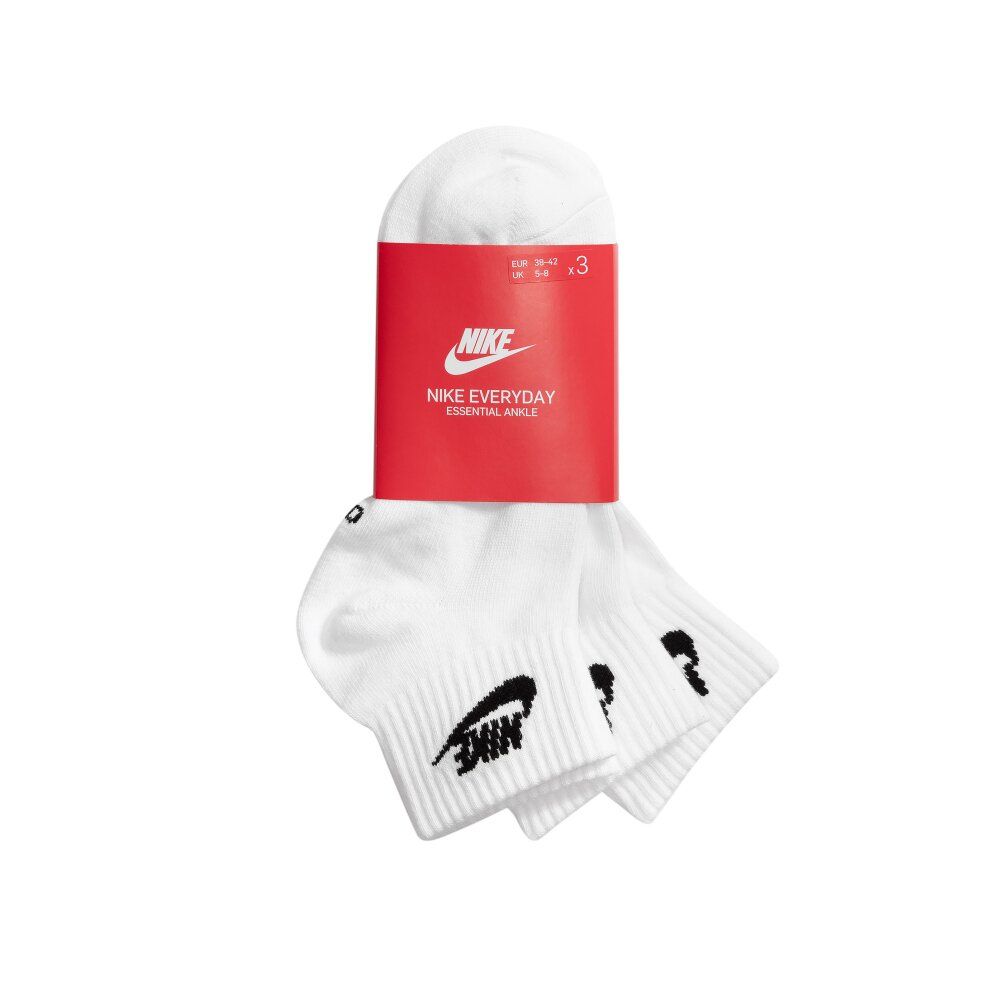 Носки спортивные Nike Everyday Essential Ankle 3 пары белые (SK0110-101) 