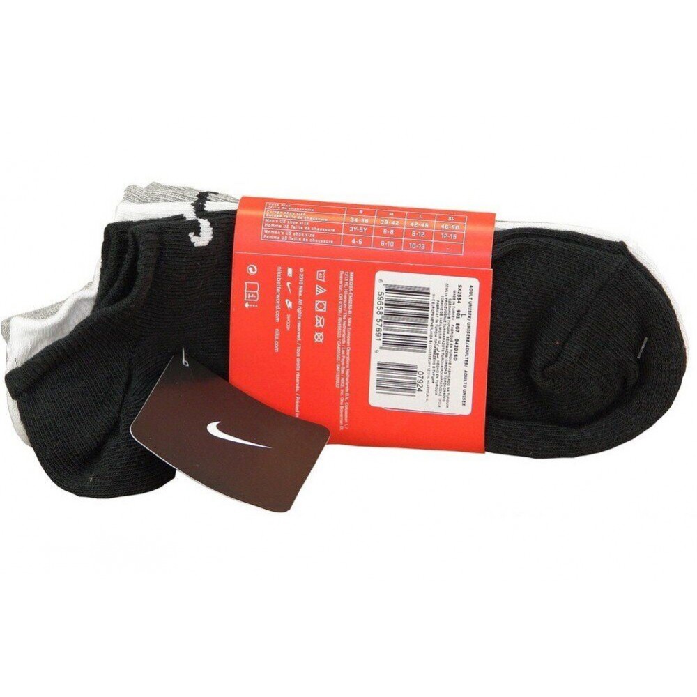 Носки Nike Lightweight Socks 3 пары для спорта и на каждый день (SX2554-901)