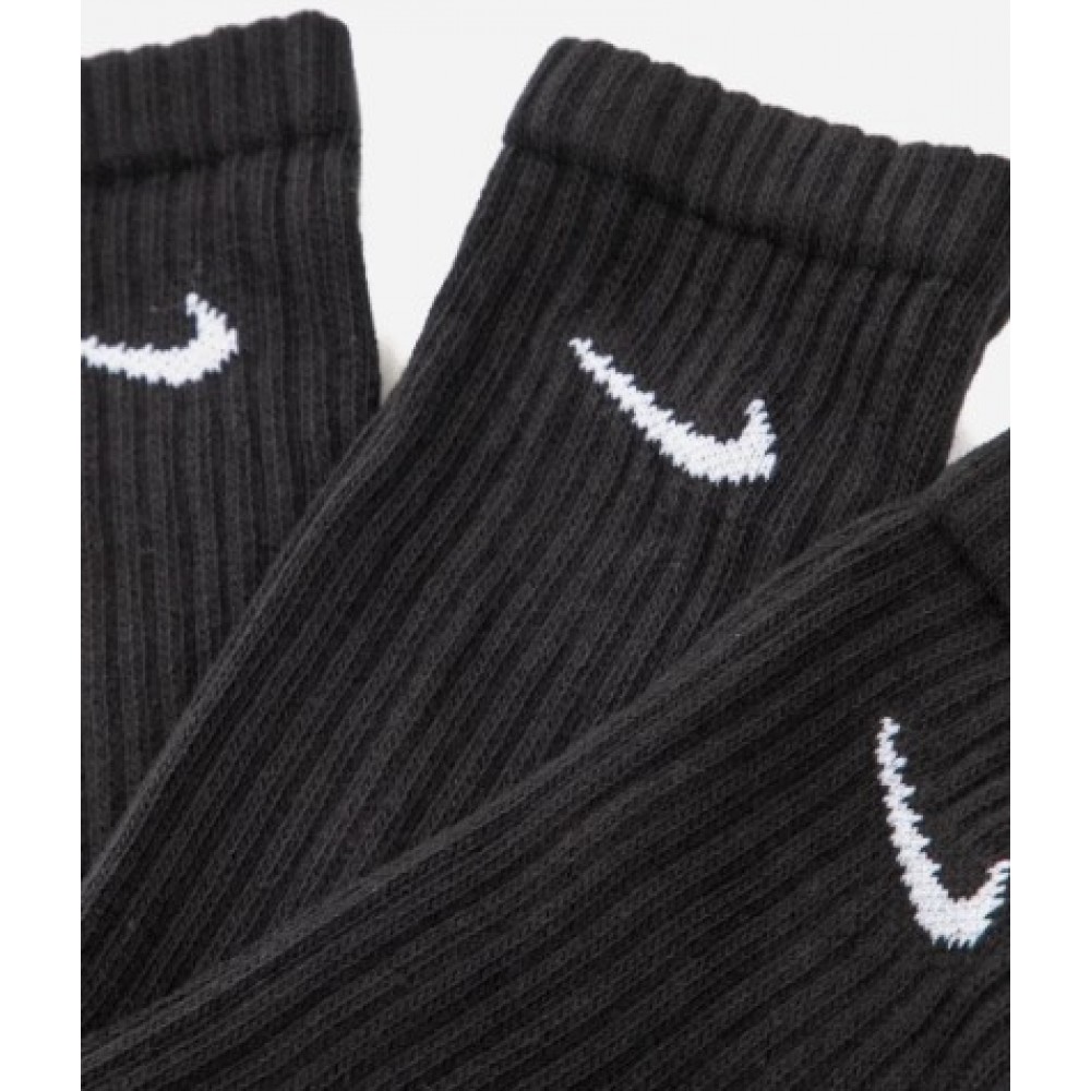 Носки Nike Найк Value Cotton Crew 3 пары черные высокие оригинал (SX4508-001)