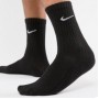 Носки Nike Найк Value Cotton Crew 3 пары черные высокие оригинал (SX4508-001)
