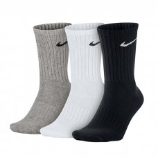 Носки спортивные Nike Value Cotton Crew 3 пары белые-серые-черные (SX4508-965)