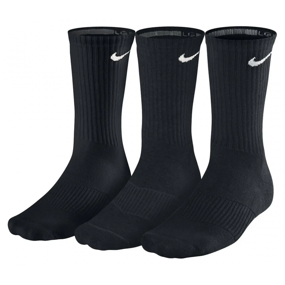 Носки спортивные Nike Lightweight Crew 3-pack черные (SX4704-001)