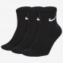Носки спортивные Nike Perfomance  Lightweight Quarter Socks 3 пары черные (SX4706-001)